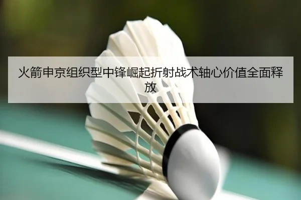 火箭申京组织型中锋崛起折射战术轴心价值全面释放 | c7c7·app